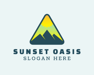 Sunrise Mountaineering Adventure logo design