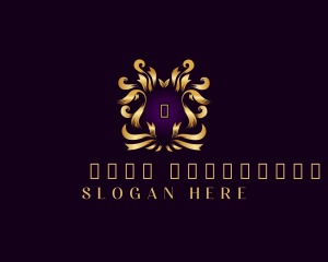 Emblem - Luxury Monarch Ornament logo design