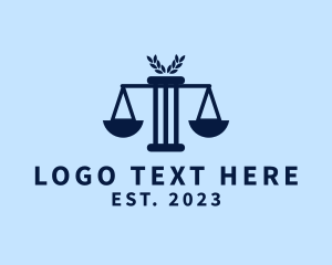Blue - Justice Scale Lawyer logo design
