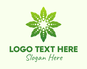 Cannabis - Natural Herb Lantern logo design