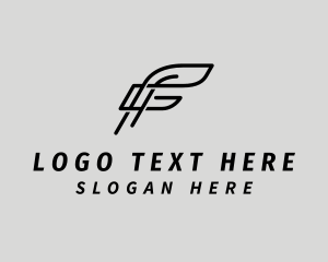 Letter F - Express Freight Shipping logo design