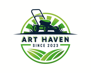 Lawn Mower Trimmer logo design