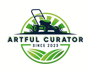 Lawn Mower Trimmer logo design