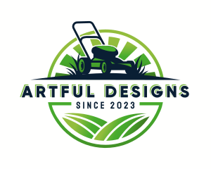 Lawn Mower Trimmer logo design