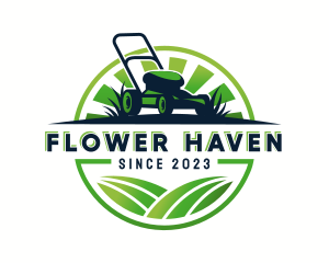 Lawn Mower Trimmer logo design