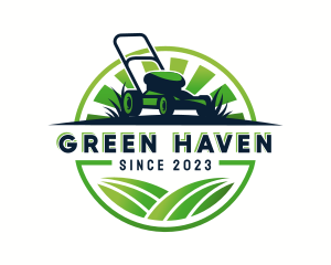 Lawn Mower Trimmer logo design