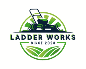 Lawn Mower Trimmer logo design