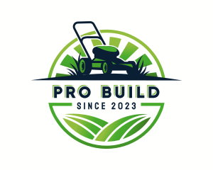 Lawn Mower Trimmer logo design