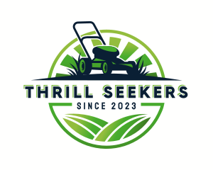 Lawn Mower Trimmer logo design