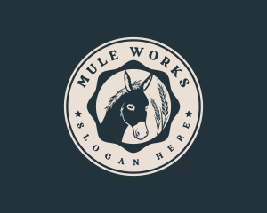 Donkey Wheat Grass logo design