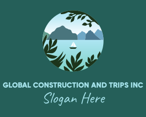 Travel Boat Lake logo design