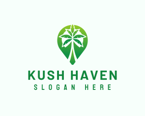 Marijuana Cannabis Leaf logo design