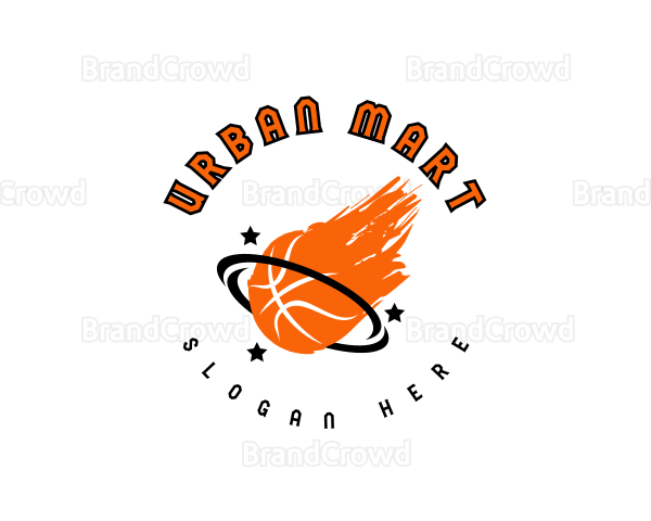 Blazing Basketball Sports Logo