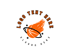 Blazing Basketball Sports Logo