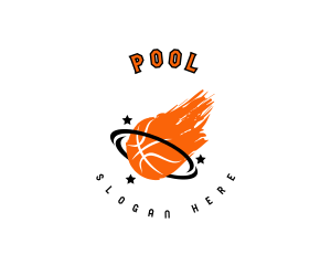 Blazing Basketball Sports Logo