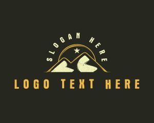 Explore - Mountain Sun Hiking logo design