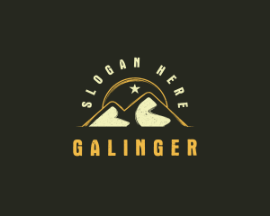 Explore - Mountain Sun Hiking logo design