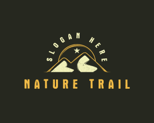 Trail - Mountain Sun Hiking logo design