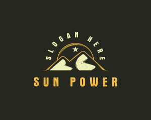 Mountain Sun Hiking logo design