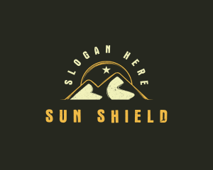 Mountain Sun Hiking logo design