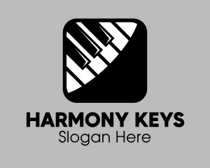 Piano - Piano Music Mobile App logo design