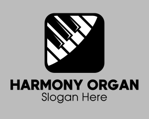 Organ - Piano Music Mobile App logo design