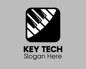 Keyboard - Piano Music Mobile App logo design