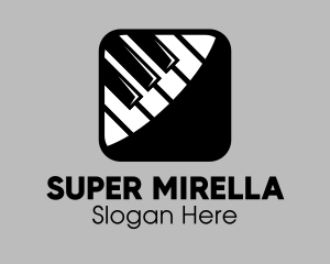 Piano Music Mobile App logo design