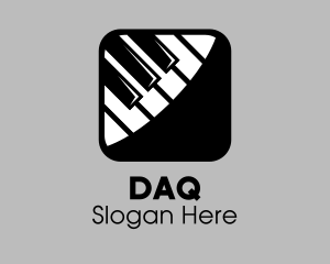 Orange Instrument - Piano Music Mobile App logo design