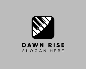 Piano Music Mobile App logo design