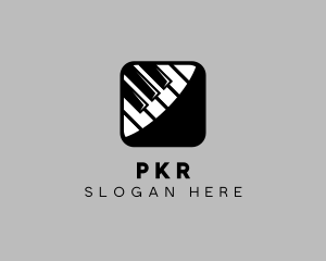 Piano Music Mobile App logo design