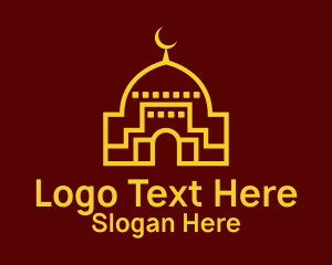 Islamic Mosque Moon  Logo