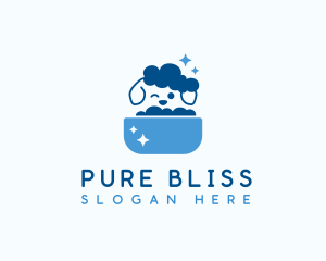 Dog Bath Grooming logo design