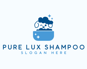 Shampoo - Dog Bath Grooming logo design