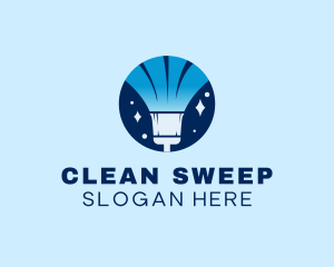 Sparkle Sweep Broom logo design