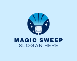 Sparkle Sweep Broom logo design