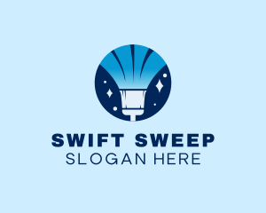 Sparkle Sweep Broom logo design