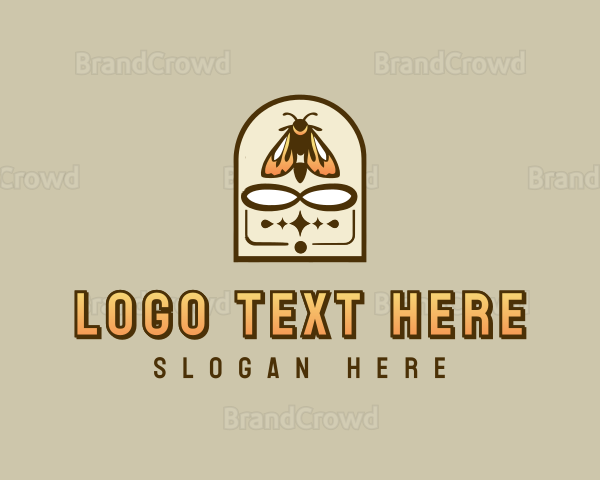 Boho Moth Insect Logo