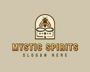 Boho Moth Insect logo design