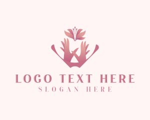 Stylist - Floral Hands Beauty logo design