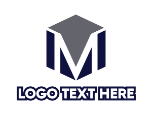 Masculine - Masculine Cube M logo design