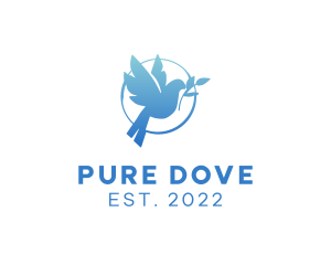 Peace Dove Bird  Freedom logo design