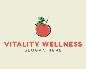 Healthy Apple Fruit logo design