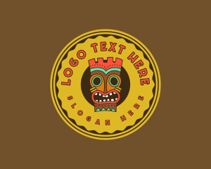 Hawaiian - Tribal Tiki Mask logo design