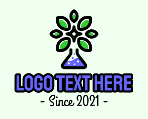 Organic - Herbal Chemical Science logo design