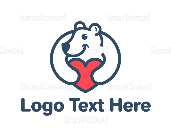 Bear Hug Heart Logo