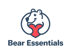 Bear - Bear Hug Heart logo design