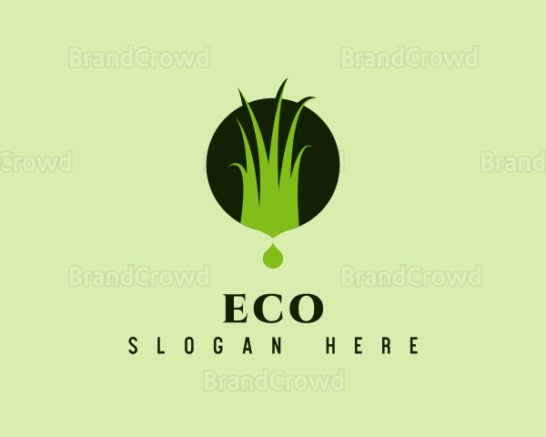 Grass Lawn Landscape Logo