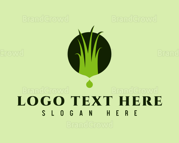 Grass Lawn Landscape Logo