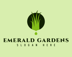 Grass Lawn Landscape  logo design